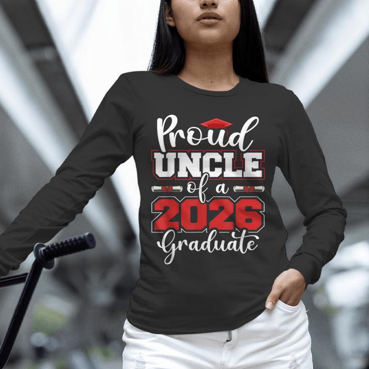 Proud Uncle Of A 2026 Graduate Senior Family Graduation Unisex Long Sleeve T-Shirt
