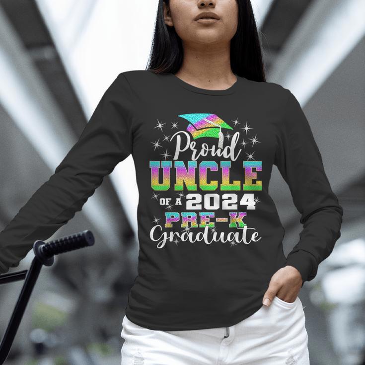 Proud Uncle Of PreK School Graduate 2024 Graduation Uncle Unisex Long Sleeve T-Shirt