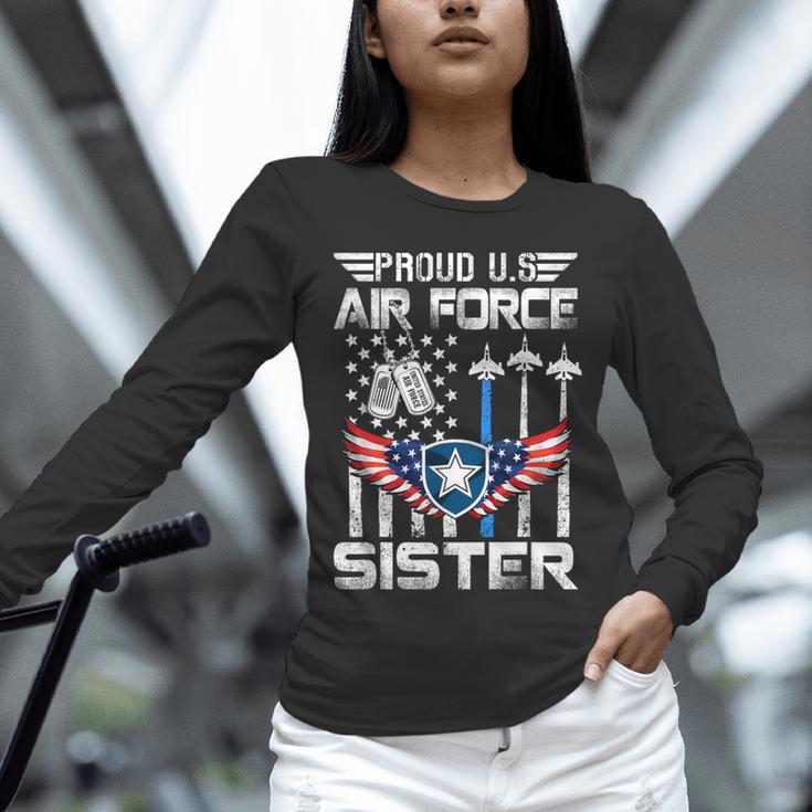 Proud US Air Force Sister Flag Air Force Graduation Sister Unisex Long Sleeve T-Shirt