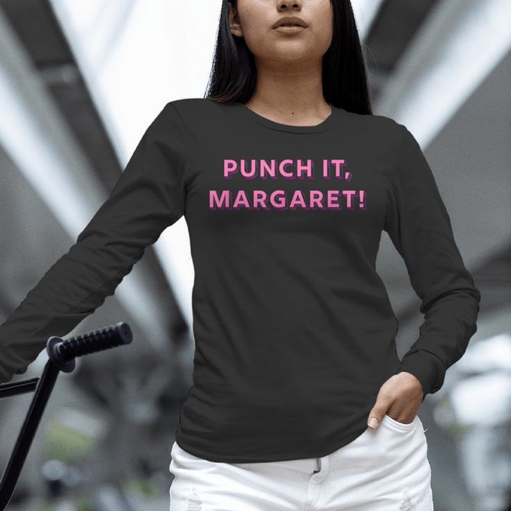 Punch It Margaret Vintage Retro 1980's Nostalgia Unisex Long Sleeve T-Shirt Punch It Margaret Vintage Retro 1980's Nostalgia Unisex Long Sleeve T-Shirt