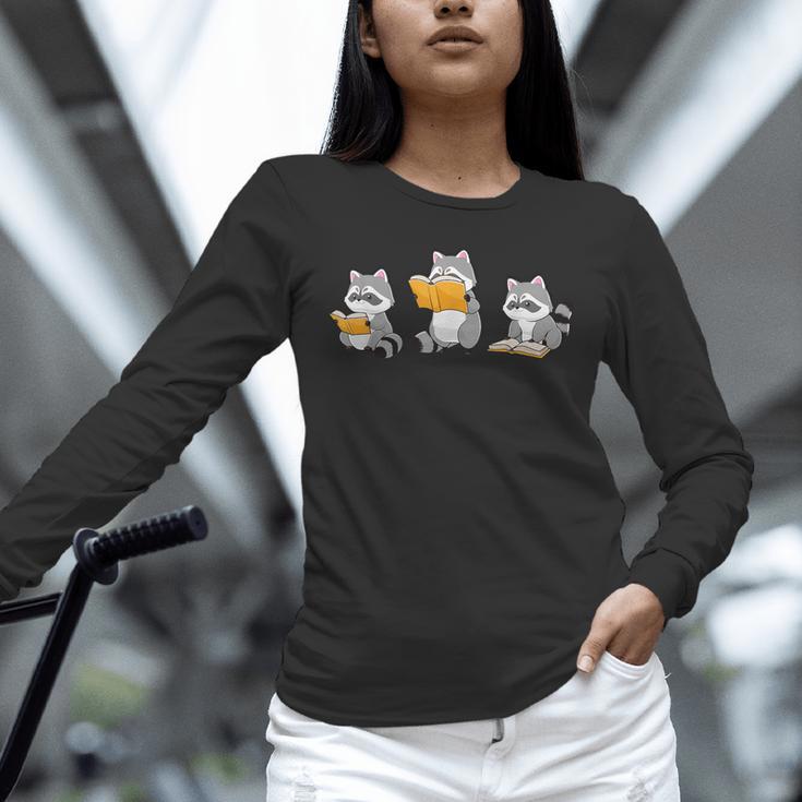 Raccoons Reading Books Raccoon Bookish Bookworm Raccoon Book Unisex Long Sleeve T-Shirt Raccoons Reading Books Raccoon Bookish Bookworm Raccoon Book Unisex Long Sleeve T-Shirt
