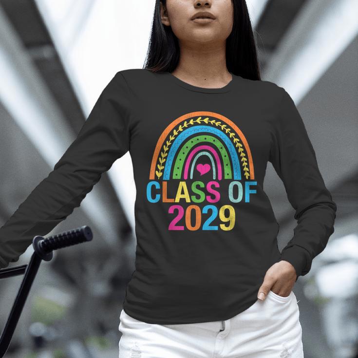 Rainbow Senior 2029 Shirt Class Of 2029 Cute Graduation Unisex Long Sleeve T-Shirt