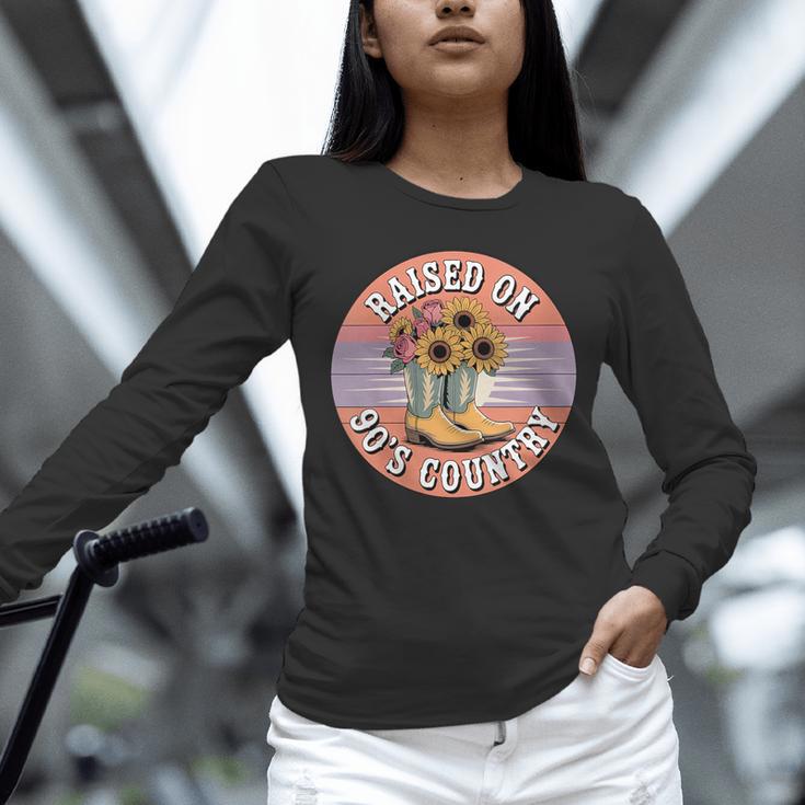 Raised On 90’s Country Women Retro Western Music Nostalgia Unisex Long Sleeve T-Shirt Raised On 90’s Country Women Retro Western Music Nostalgia Unisex Long Sleeve T-Shirt