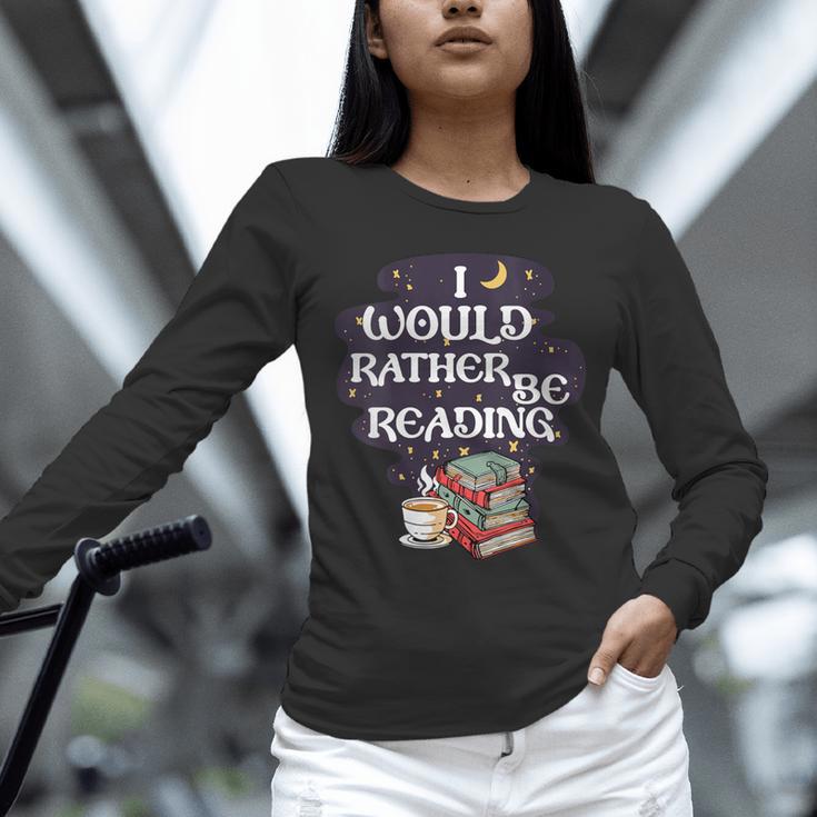 I Would Rather Be Reading Bookworm Book Lover Librarian Kids Unisex Long Sleeve T-Shirt