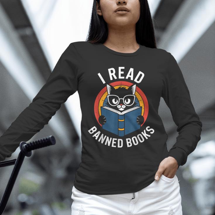 I Read Banned Books For Men Women Cat Banned Books Unisex Long Sleeve T-Shirt