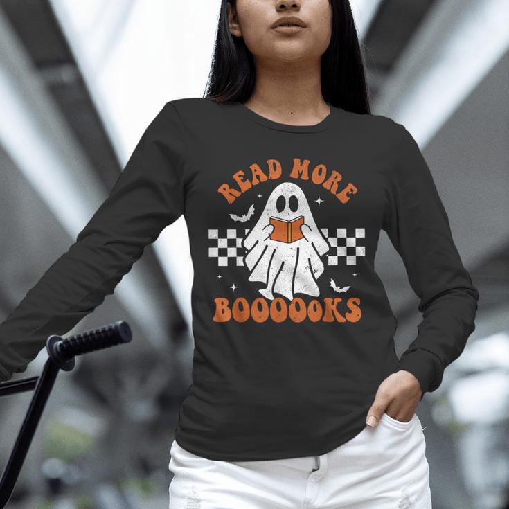 Read More Books Cute Ghost Reading Book Teacher Halloween Unisex Long Sleeve T-Shirt