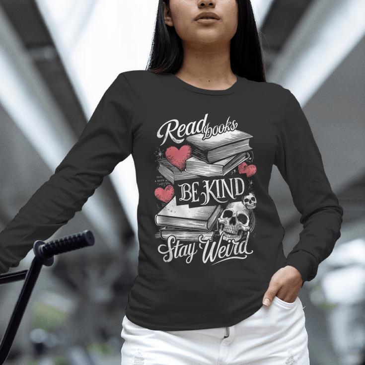 Read Books Be Kind Stay Weird Skeleton Heart Reading Alt Unisex Long Sleeve T-Shirt Read Books Be Kind Stay Weird Skeleton Heart Reading Alt Unisex Long Sleeve T-Shirt