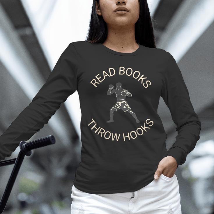 Read Books Throw Hooks Boxing Literacy Shirt Unisex Long Sleeve T-Shirt