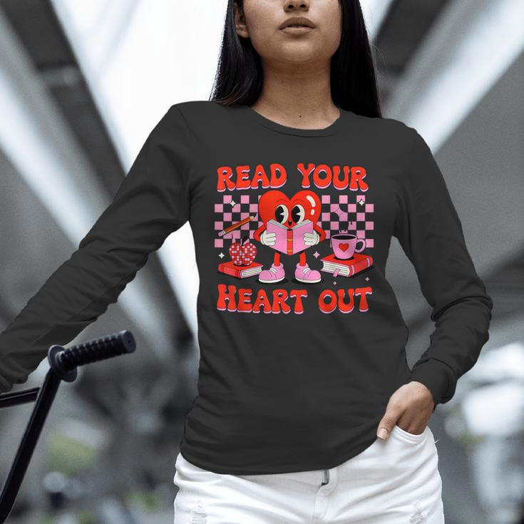 Read Your Heart Out Valentine Reading Book Kid Teacher Unisex Long Sleeve T-Shirt