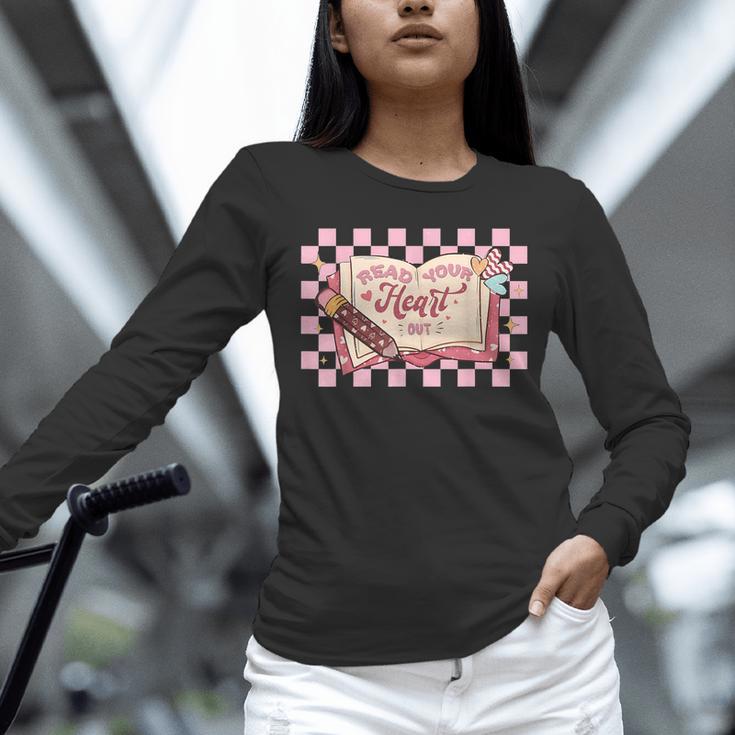 Read Your Heart Out Valentine Reading Book Teacher Student Unisex Long Sleeve T-Shirt Read Your Heart Out Valentine Reading Book Teacher Student Unisex Long Sleeve T-Shirt