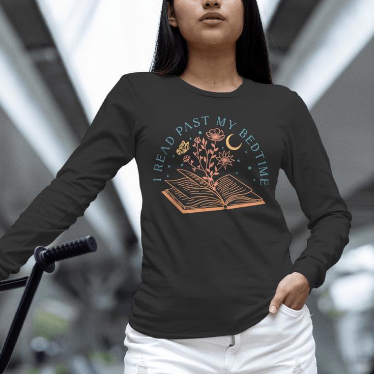 I Read Past My Bedtime Book Flower Butterfly Moon Bookish Unisex Long Sleeve T-Shirt I Read Past My Bedtime Book Flower Butterfly Moon Bookish Unisex Long Sleeve T-Shirt