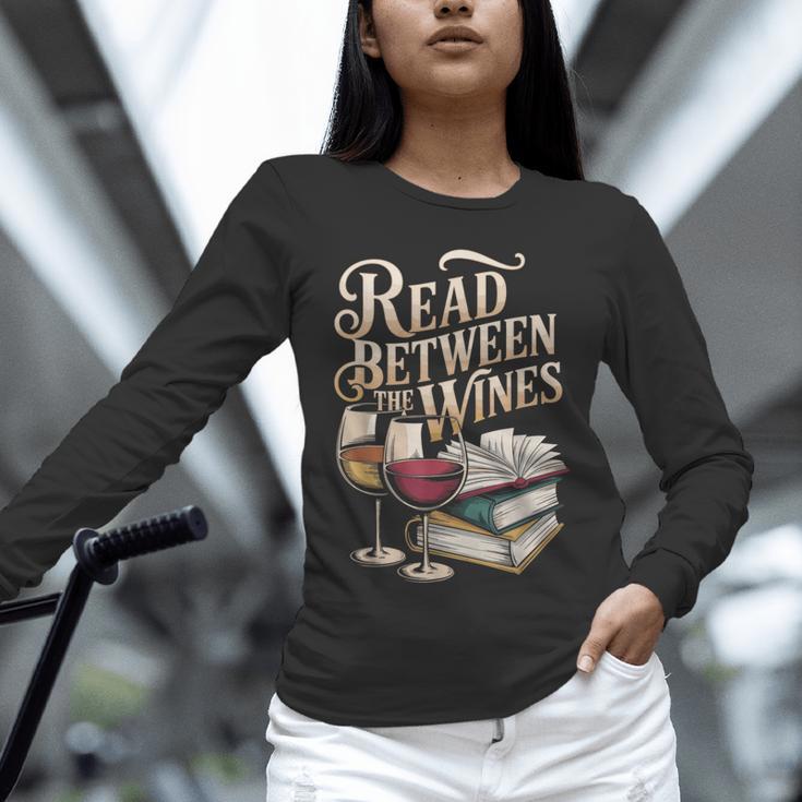 Read Between The Wines Vintage Book Lovers Wine Reading Unisex Long Sleeve T-Shirt Read Between The Wines Vintage Book Lovers Wine Reading Unisex Long Sleeve T-Shirt