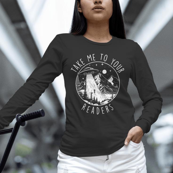 Take Me To Your Readers Book Lover Reading Bookworm Unisex Long Sleeve T-Shirt