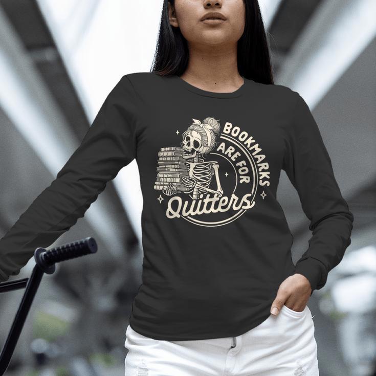 Reading Book Bookish Book Club Bookmarks Are For Quitters Unisex Long Sleeve T-Shirt Reading Book Bookish Book Club Bookmarks Are For Quitters Unisex Long Sleeve T-Shirt
