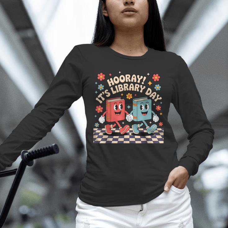 Reading Book Lover School Librarian Hooray It's Library Day Unisex Long Sleeve T-Shirt