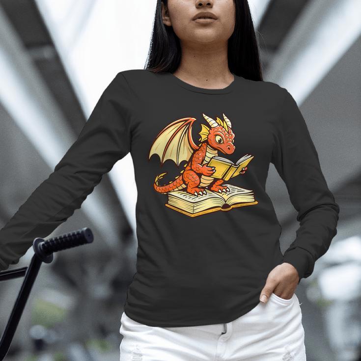 Reading Dragon Book Lover Bookworm Reader Unisex Long Sleeve T-Shirt Reading Dragon Book Lover Bookworm Reader Unisex Long Sleeve T-Shirt