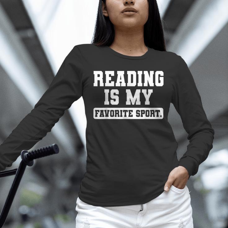 Reading Is My Favorite Sport Book Lover Reader Unisex Long Sleeve T-Shirt