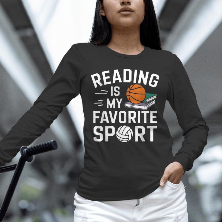 Reading Is My Favorite Sport Reading Book Lover Reader Unisex Long Sleeve T-Shirt