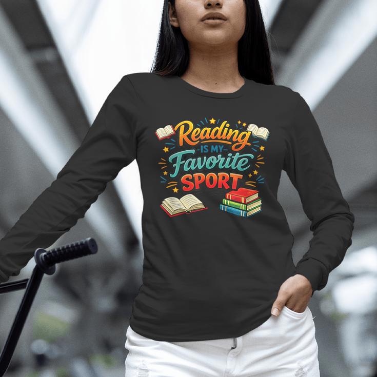 Reading Is My Favorite Sport Book Lover Unisex Long Sleeve T-Shirt