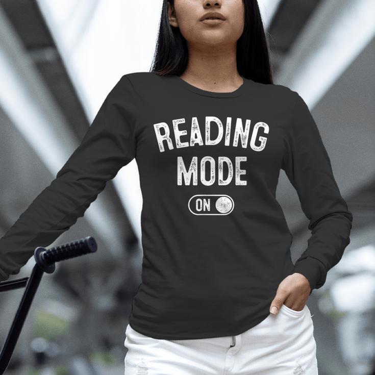 Reading Mode On Book Lover Librarian Teacher Unisex Long Sleeve T-Shirt