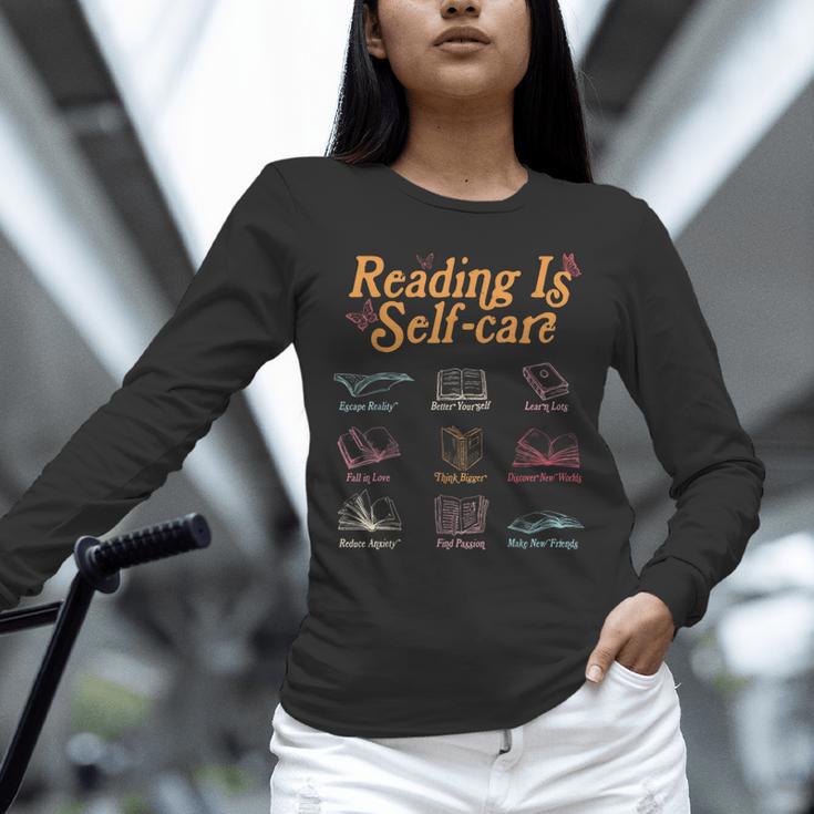 Reading Is Self Care Mental Health Read More Book Unisex Long Sleeve T-Shirt