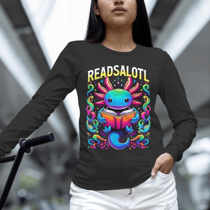 Readsalotl Axolotl Book Lovers Axolotls Unisex Long Sleeve T-Shirt