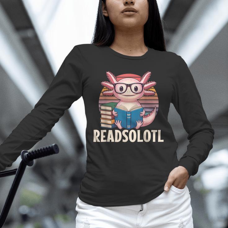 Readsolotl Axolotl Reading Book Lover Kawaii Bookworms Unisex Long Sleeve T-Shirt Readsolotl Axolotl Reading Book Lover Kawaii Bookworms Unisex Long Sleeve T-Shirt