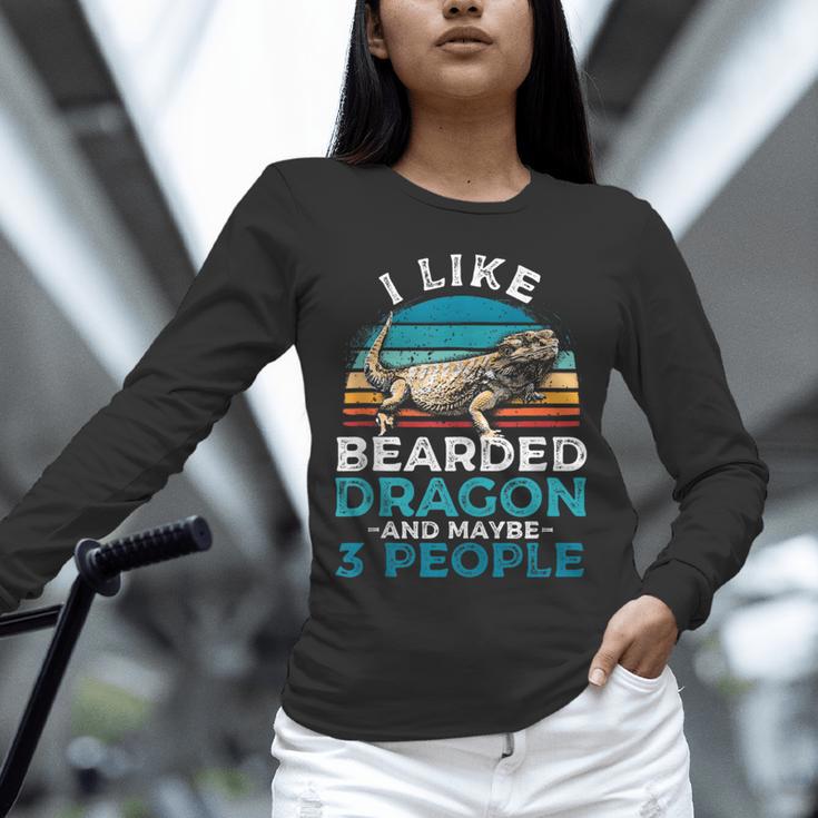 Retro Bearded Dragon Introvert For Lizard Lovers Unisex Long Sleeve T-Shirt Retro Bearded Dragon Introvert For Lizard Lovers Unisex Long Sleeve T-Shirt