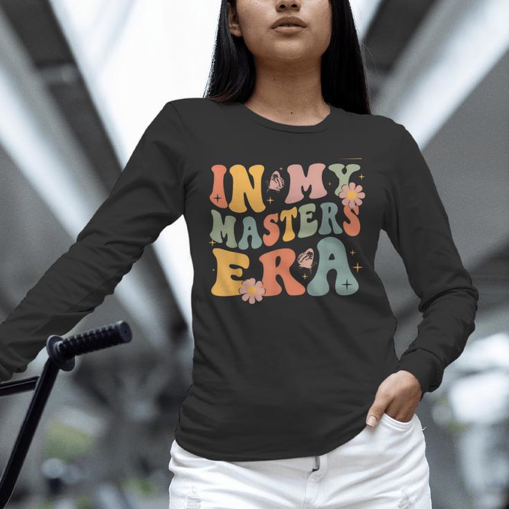 Retro Groovy In My Master's Degree Era Graduation Master Unisex Long Sleeve T-Shirt