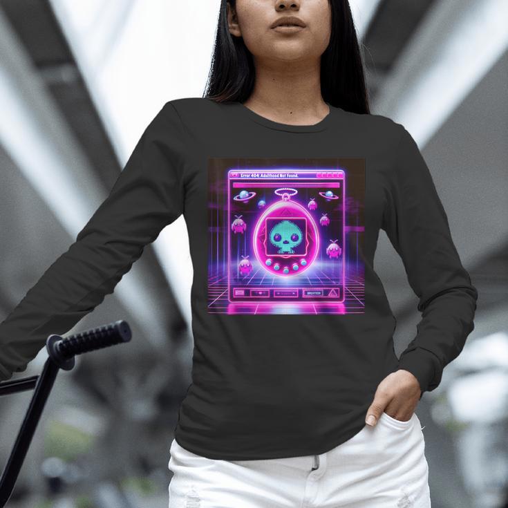 Retro Nostalgia Vaporwave- Error 404 Unisex Long Sleeve T-Shirt