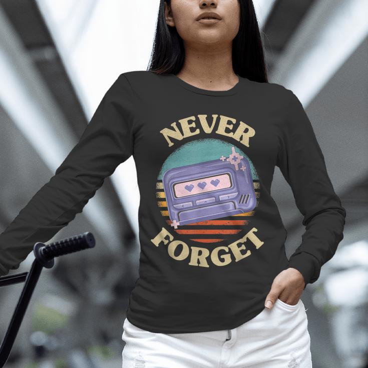 Retro Pager Never Forget Nostalgia Vintage Unisex Long Sleeve T-Shirt