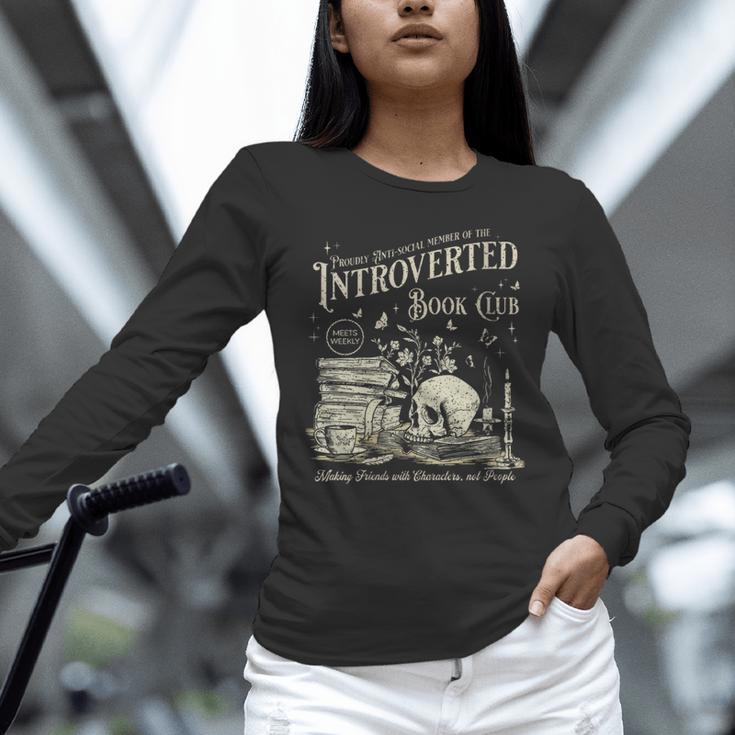 Retro Proud Anti Social Member Of Introverted Book Club Unisex Long Sleeve T-Shirt Retro Proud Anti Social Member Of Introverted Book Club Unisex Long Sleeve T-Shirt