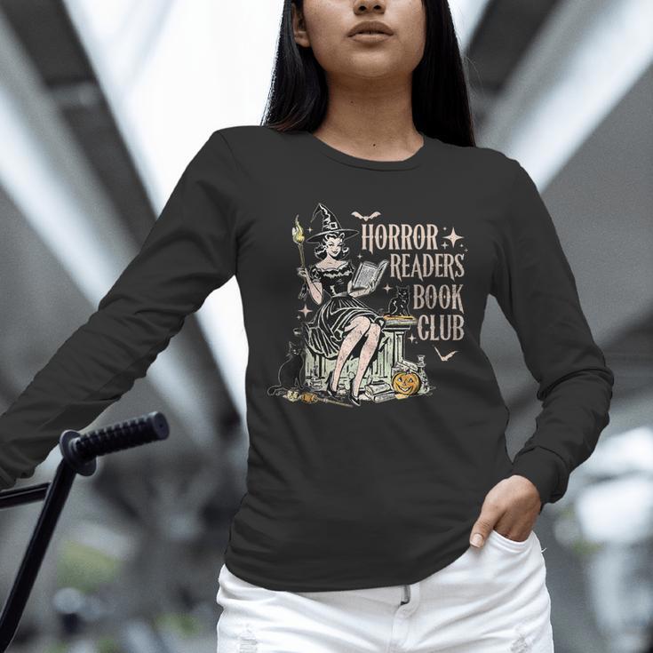 Retro Scary Horror Readers Book Club Spooky Halloween Unisex Long Sleeve T-Shirt Retro Scary Horror Readers Book Club Spooky Halloween Unisex Long Sleeve T-Shirt