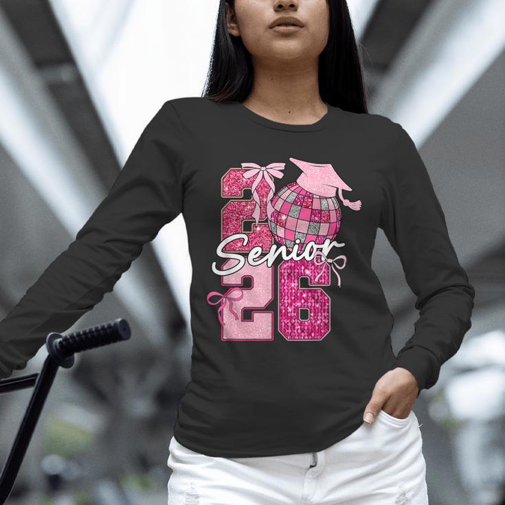 Retro Senior 2026 Coquette Bow Graduation Class Of 2026 Unisex Long Sleeve T-Shirt