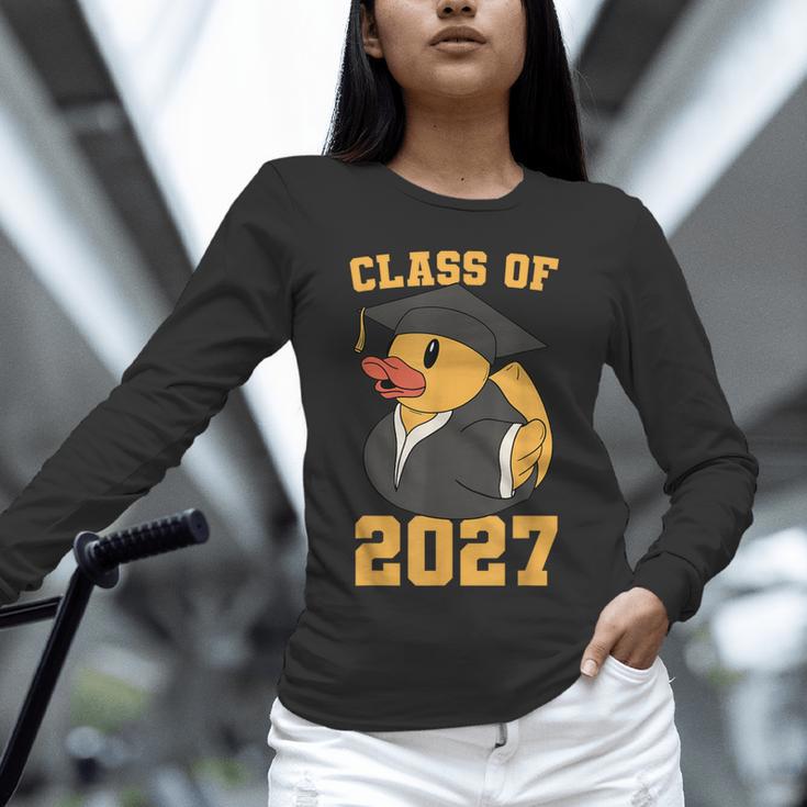 Rubber Duck Class Of 2027 Senior 2027 Graduation Year Senior Unisex Long Sleeve T-Shirt