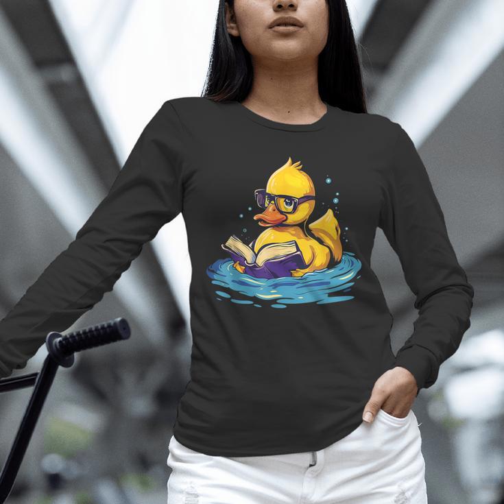 Rubber Duck Reading Book Swim Rubber Duckling Rubber Duckie Unisex Long Sleeve T-Shirt Rubber Duck Reading Book Swim Rubber Duckling Rubber Duckie Unisex Long Sleeve T-Shirt