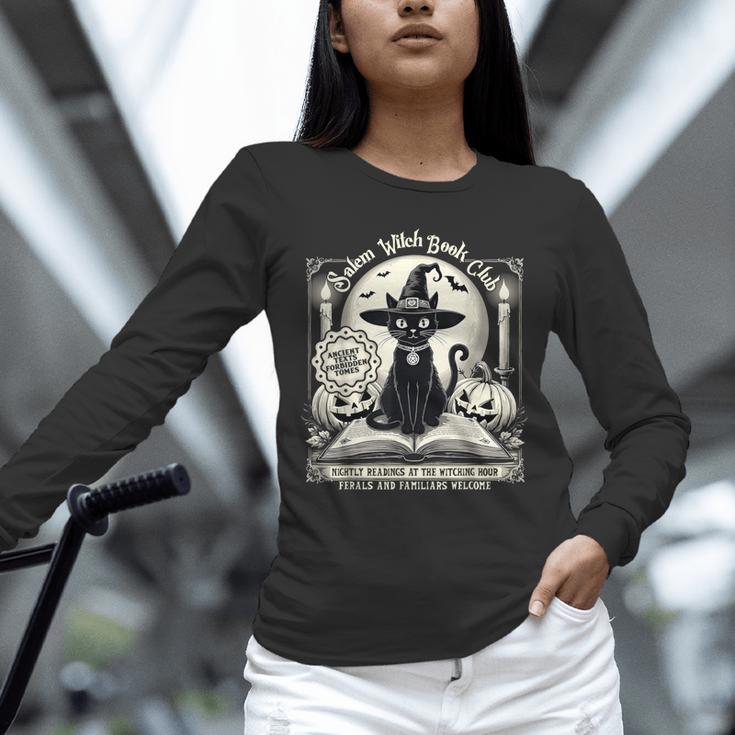 Salem Witch Book Club Vintage Halloween Cat Book Lover Unisex Long Sleeve T-Shirt Salem Witch Book Club Vintage Halloween Cat Book Lover Unisex Long Sleeve T-Shirt