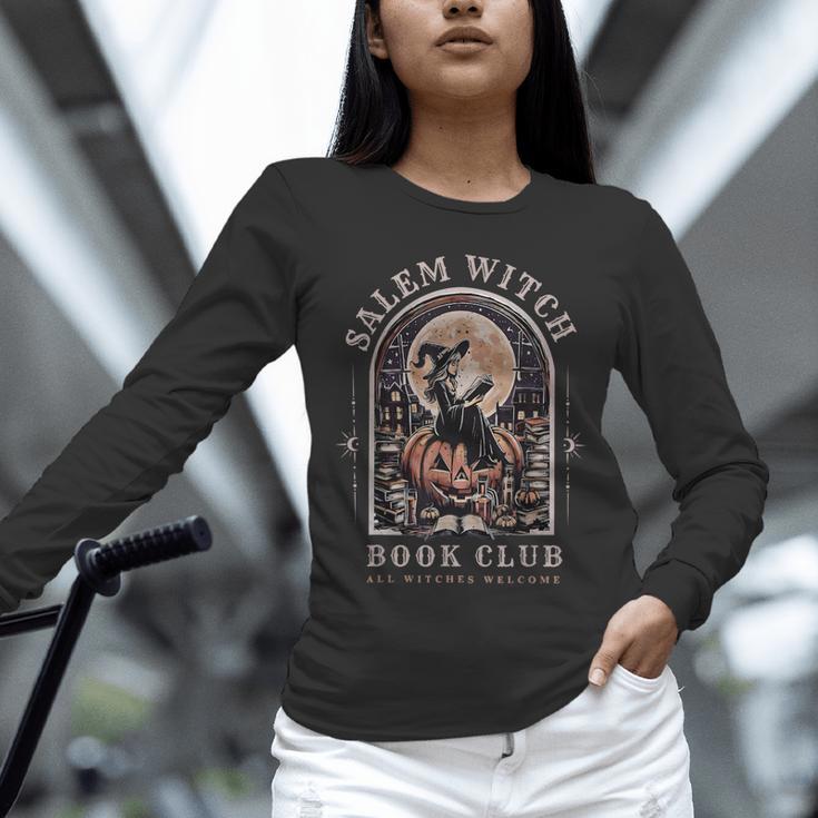 Salem Witch Book Club All Witches Welcome Spooky Halloween Unisex Long Sleeve T-Shirt Salem Witch Book Club All Witches Welcome Spooky Halloween Unisex Long Sleeve T-Shirt