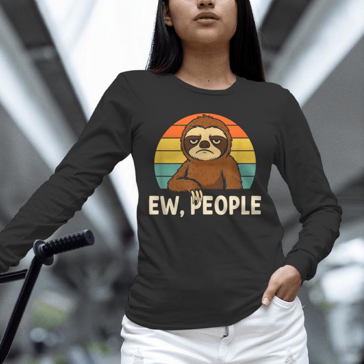 Sarcastic Sloth Introvert Anti Social Unisex Long Sleeve T-Shirt Sarcastic Sloth Introvert Anti Social Unisex Long Sleeve T-Shirt