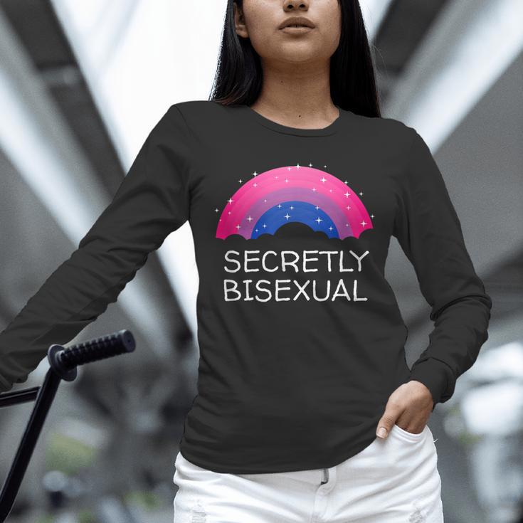 Secretly Bisexual Bi Introvert Bi Pride Antisocial LGBTQ Unisex Long Sleeve T-Shirt