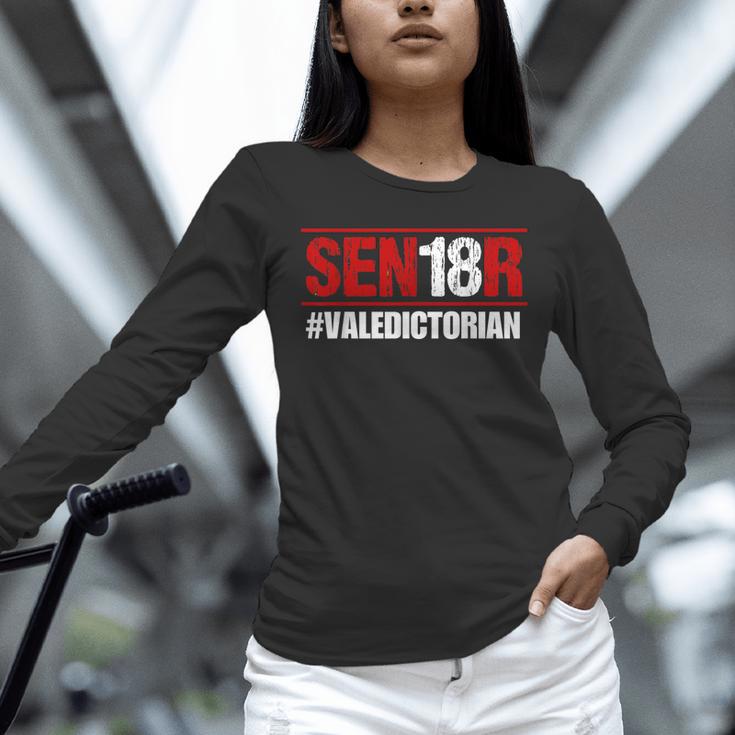 Senior 2018 Valedictorian School Colors Graduation Unisex Long Sleeve T-Shirt