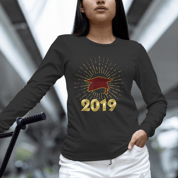 Senior 2019 Graduation Shirt Burgundy Gold Class Colors G23 Unisex Long Sleeve T-Shirt