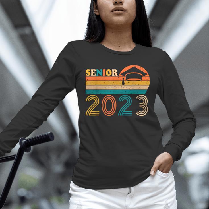 Senior 2023 Retro Class Of 2023 Seniors Graduation 23 Unisex Long Sleeve T-Shirt