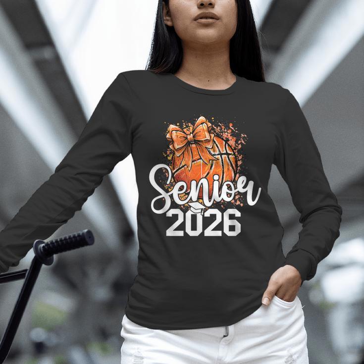 Senior Basketball Class Of 2026 Coquette Graduation Day Unisex Long Sleeve T-Shirt