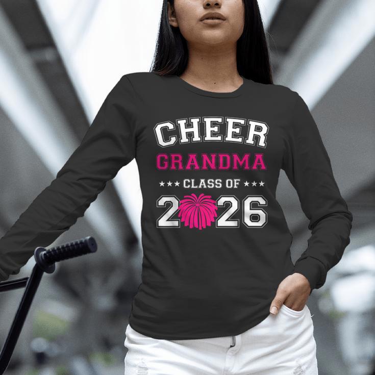 Senior Cheerleader Grandma Cheer Class Of 2026 Graduation Unisex Long Sleeve T-Shirt