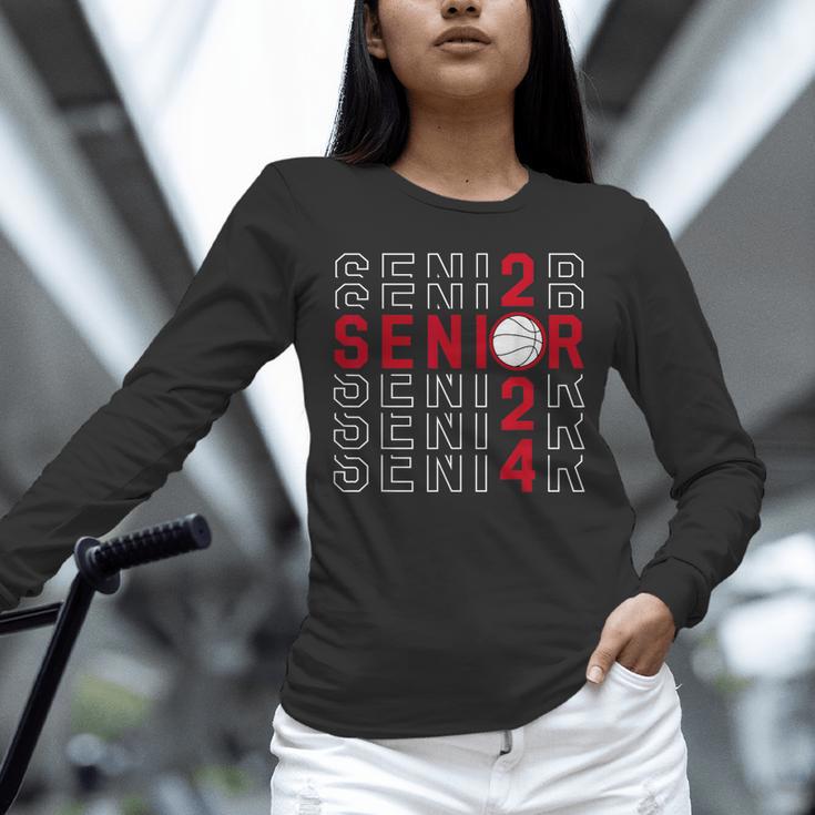 Senior Class Of 2024 Graduation 2024 Maroon Basketball Unisex Long Sleeve T-Shirt