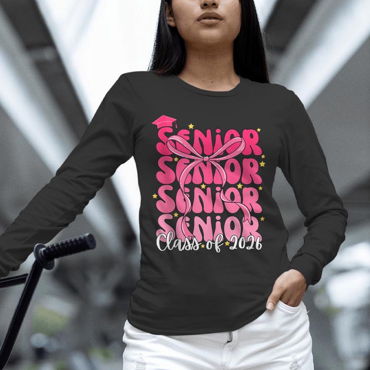 Senior Class Of 2026 Pink Coquette Bow Graduation 2026 Unisex Long Sleeve T-Shirt