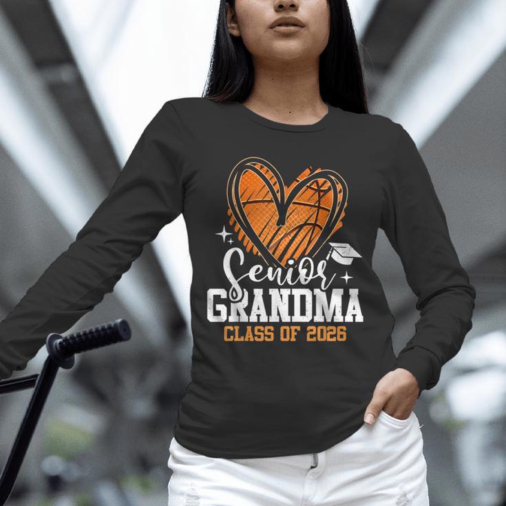 Senior Grandma Class Of 2026 Basketball Graduation Heart Unisex Long Sleeve T-Shirt