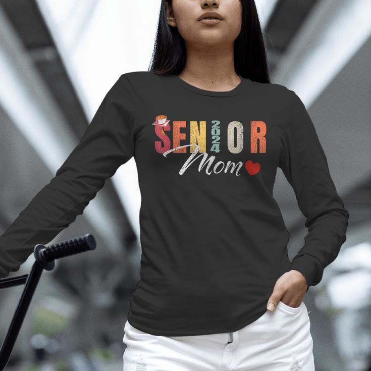 Senior Mom 2024 Graduation Heart Class Of 2024 Unisex Long Sleeve T-Shirt