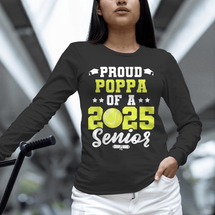 Senior Poppa 2025 Tennis Class Of 2025 Graduation Unisex Long Sleeve T-Shirt